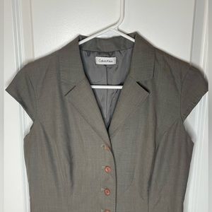 Calvin Klein Tailored A-Line Dress women’s suit for work attire career capsule